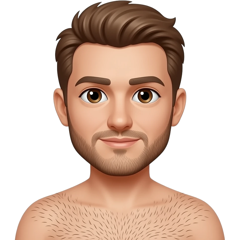 Change the body hair color of this emoji which match the head emoji