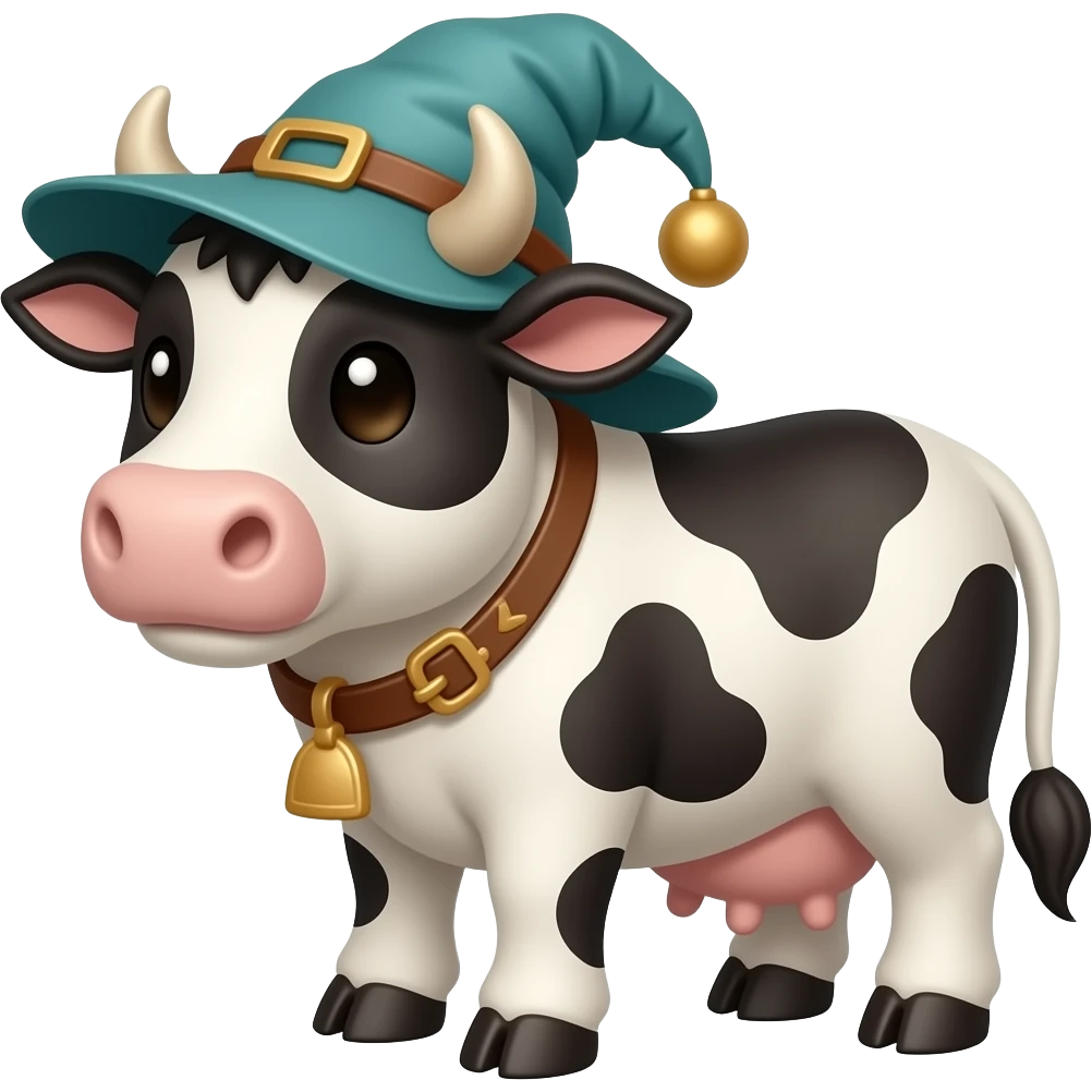 A cute cow Druid emoji