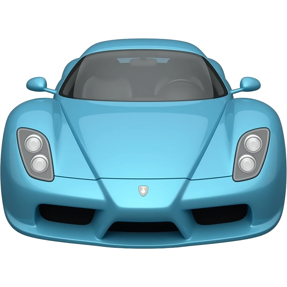 Baby blue supercar emoji