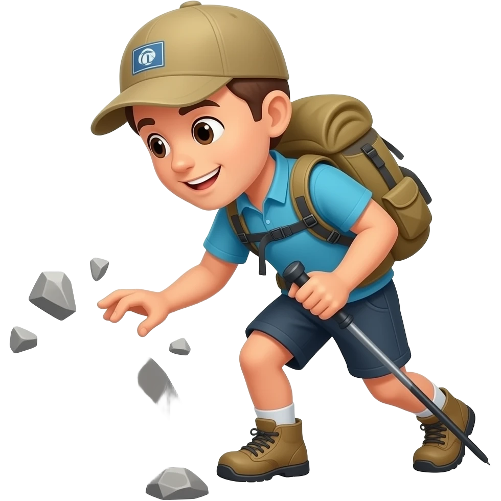 Destruction physically while hiking emoji