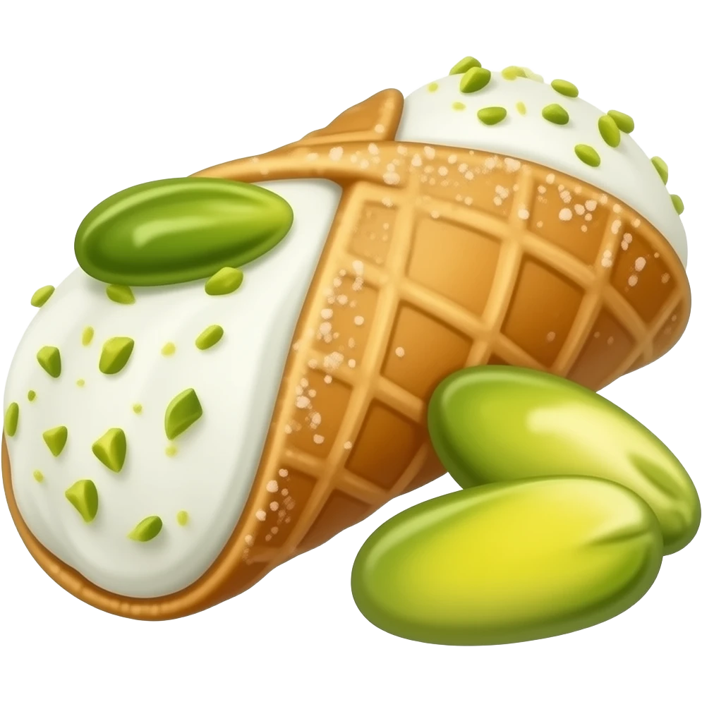 cannolo siciliano crema bianca pistachio emoji