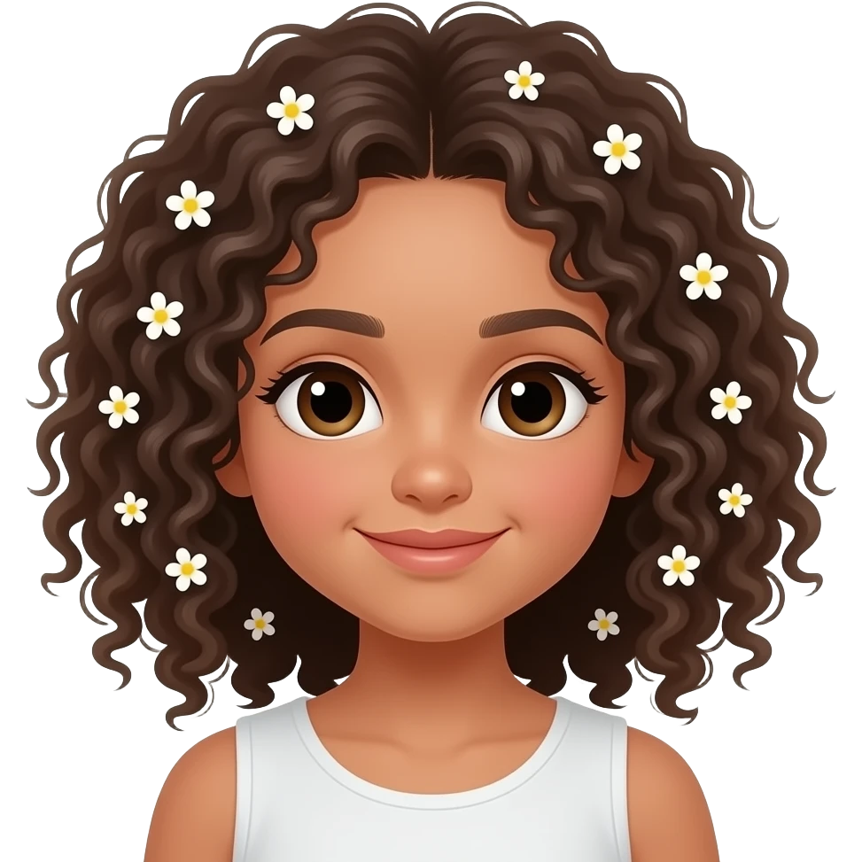 Palavra Lorena com uma crianca menina com caboloiros de xuquinha emoji