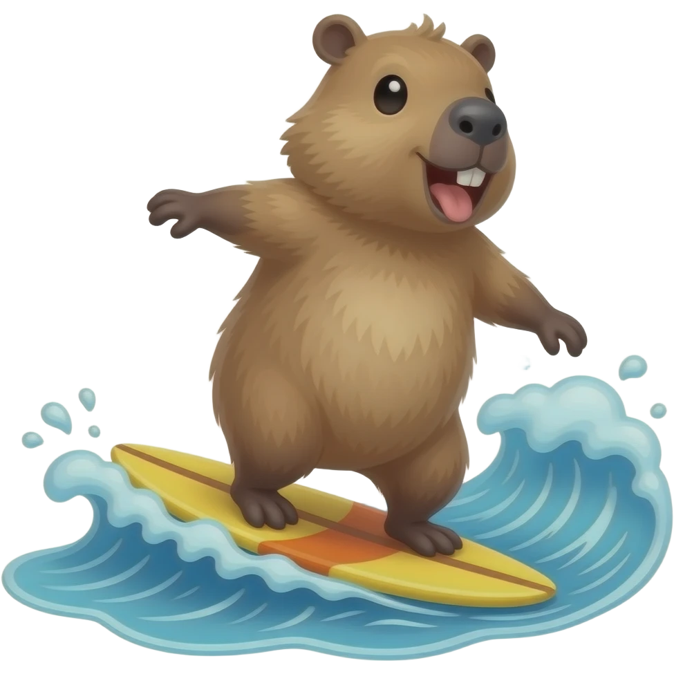 capybara surfing emoji