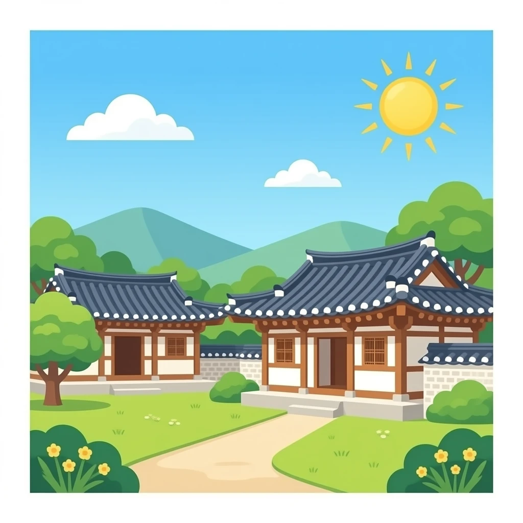 korean traditional houses emoji