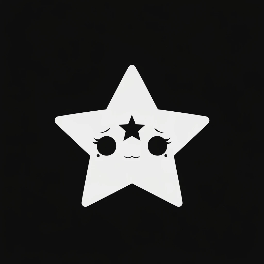 goth star, cute, expressive, minimal emoji