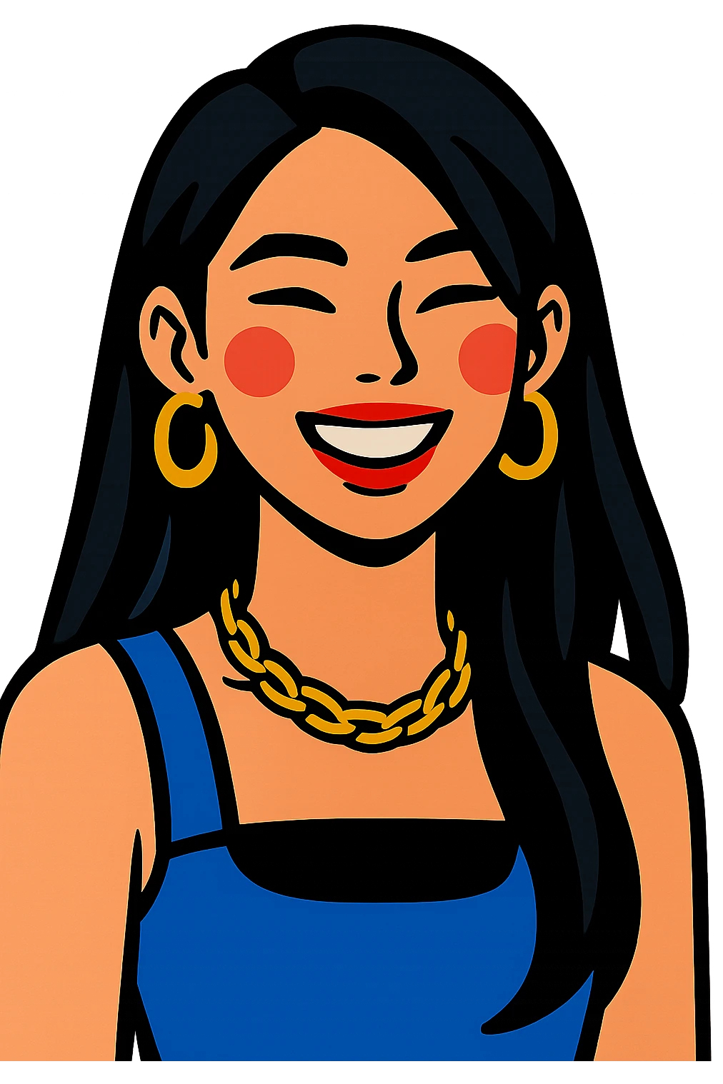 Kazuha from Le Sserafim, smiling emoji