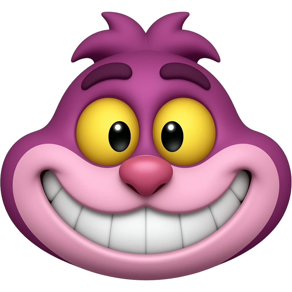 Create CHESSHIRE cat smile without the cat emoji
