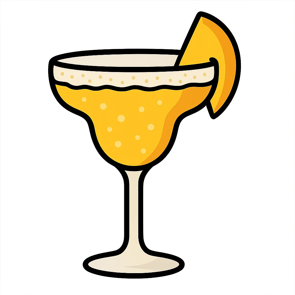 flat toon mango margarita emoji