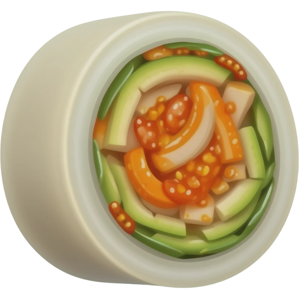 korean pork food bossam with kimchi emoji