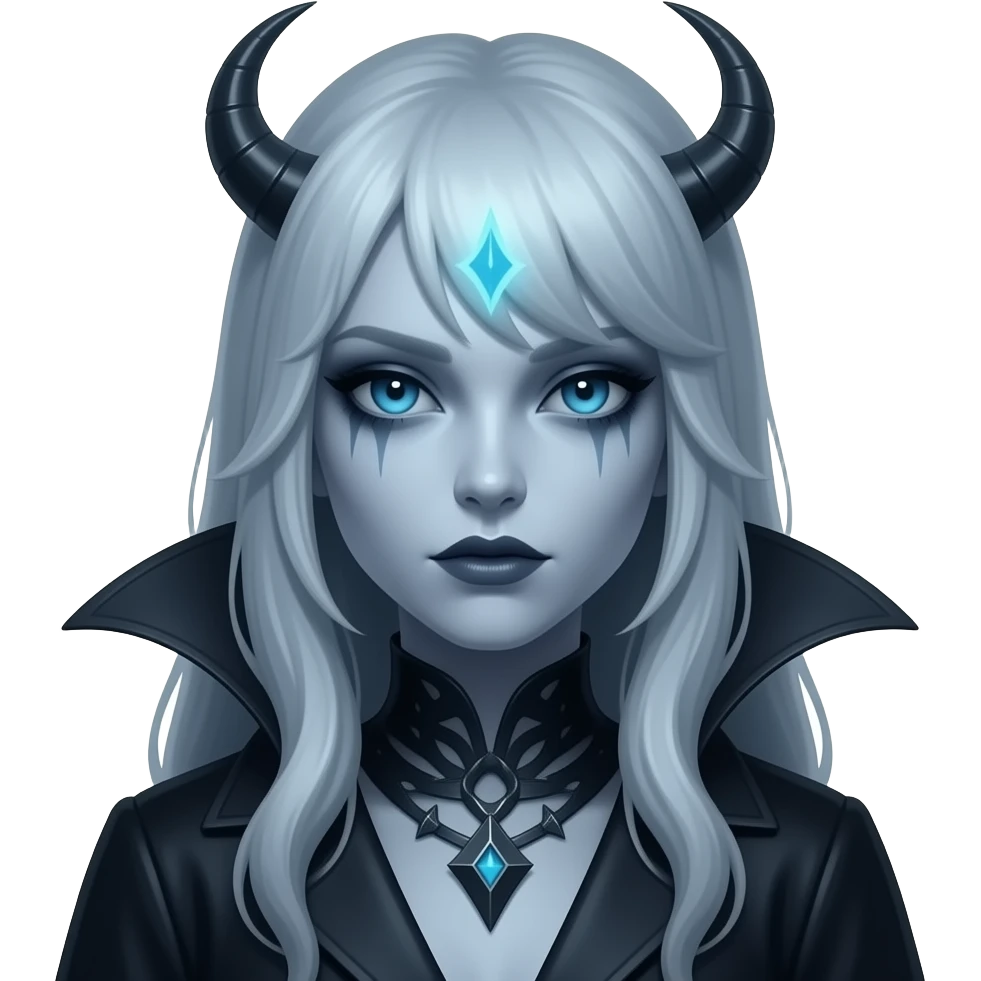 Beautiful ethereal Gorgeous Vampiric Edgy spectral dark greyish-blue whitish gloomy emoji