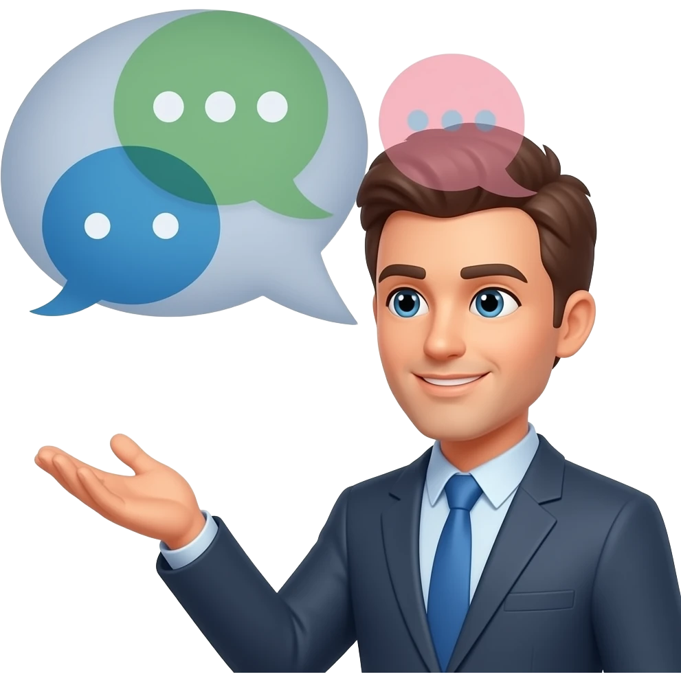 hazme un emoticono que represente la competencia en comunicación linguistica emoji