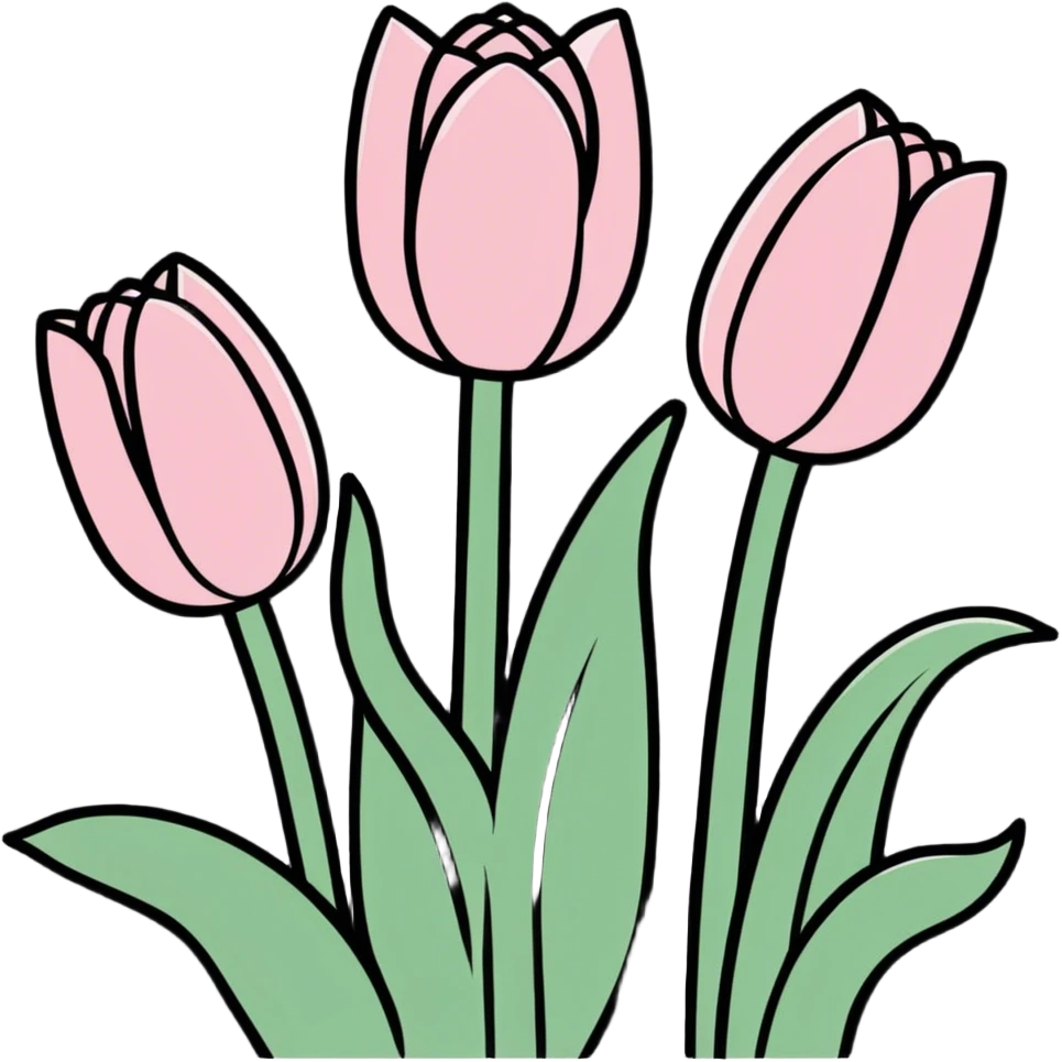 Růžové tulipány emoji