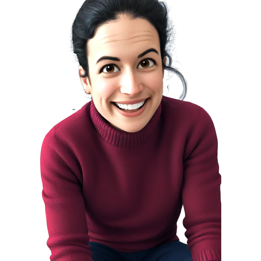 smiling solo in cozy sweater emoji