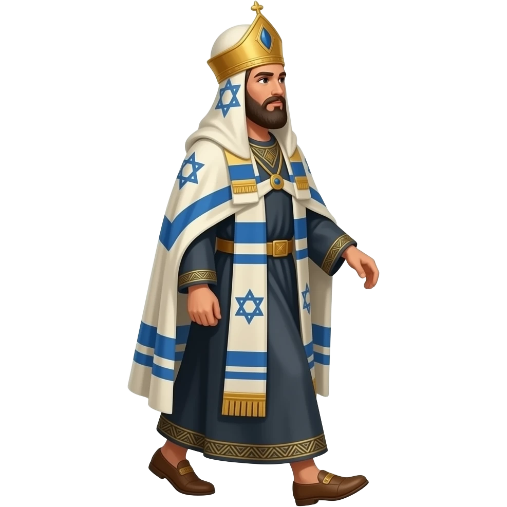 ancient israel high priest walking to the right emoji