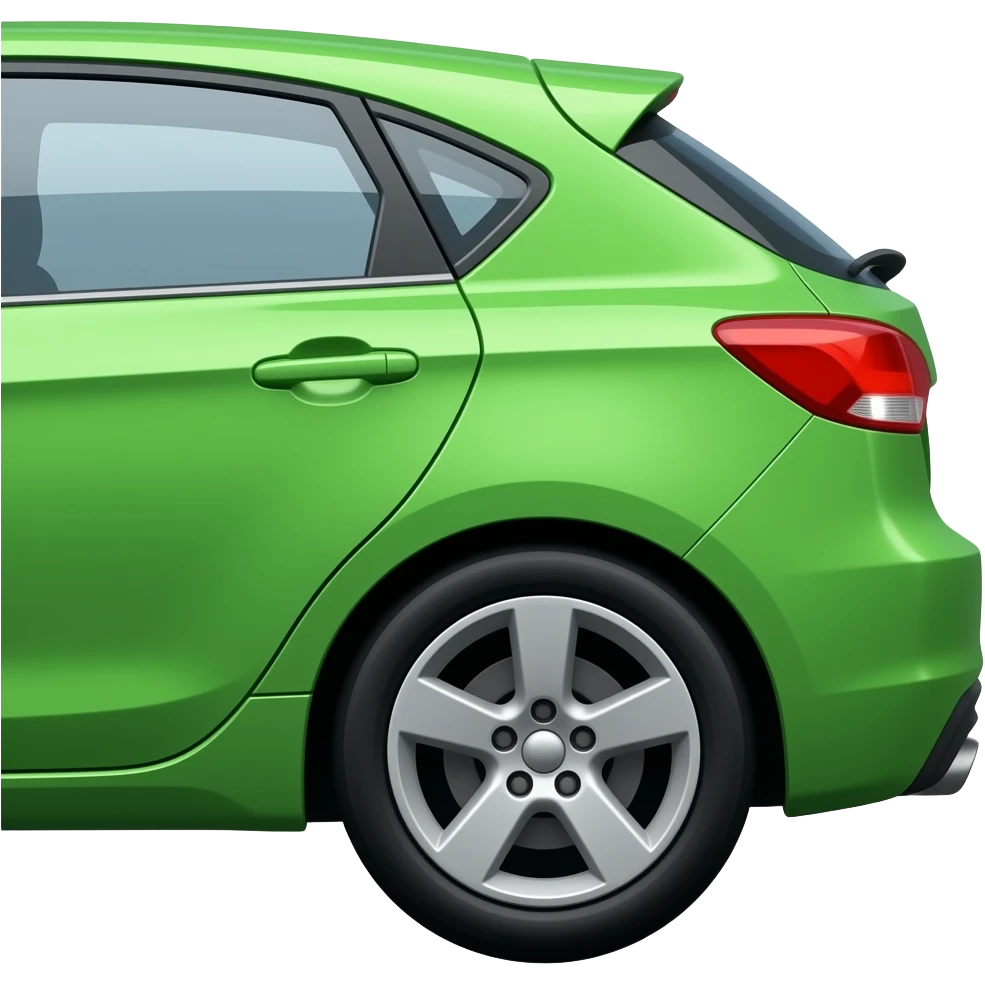vibrant green color car side view emoji