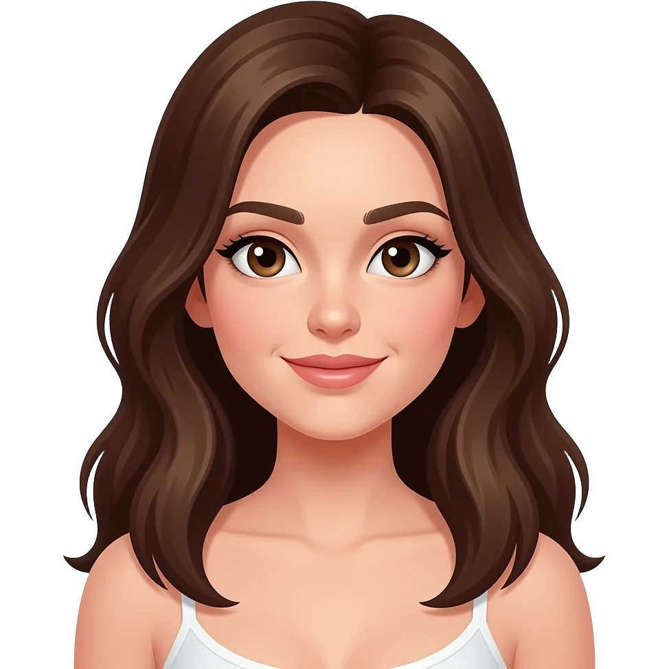 Sexy brown haired girl emoji