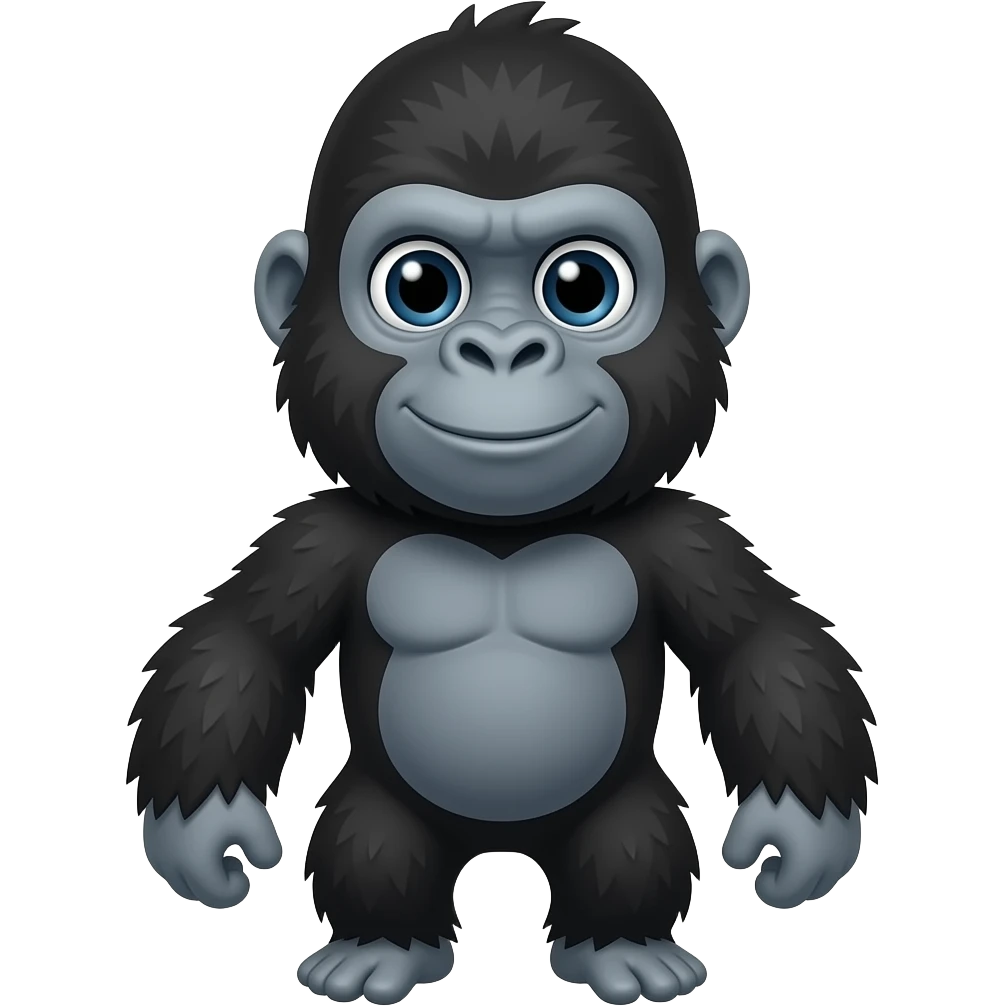 Cartoon gorilla infant emoji