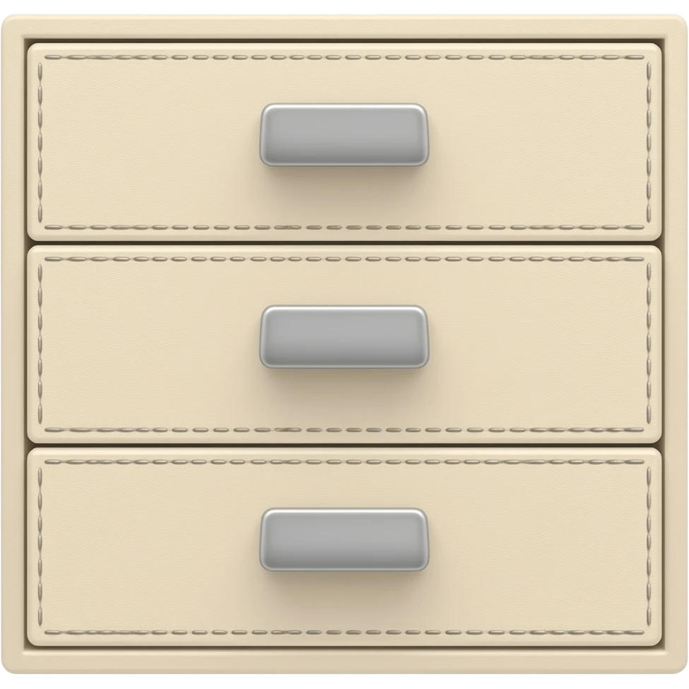 leather drawer with light cream emoji