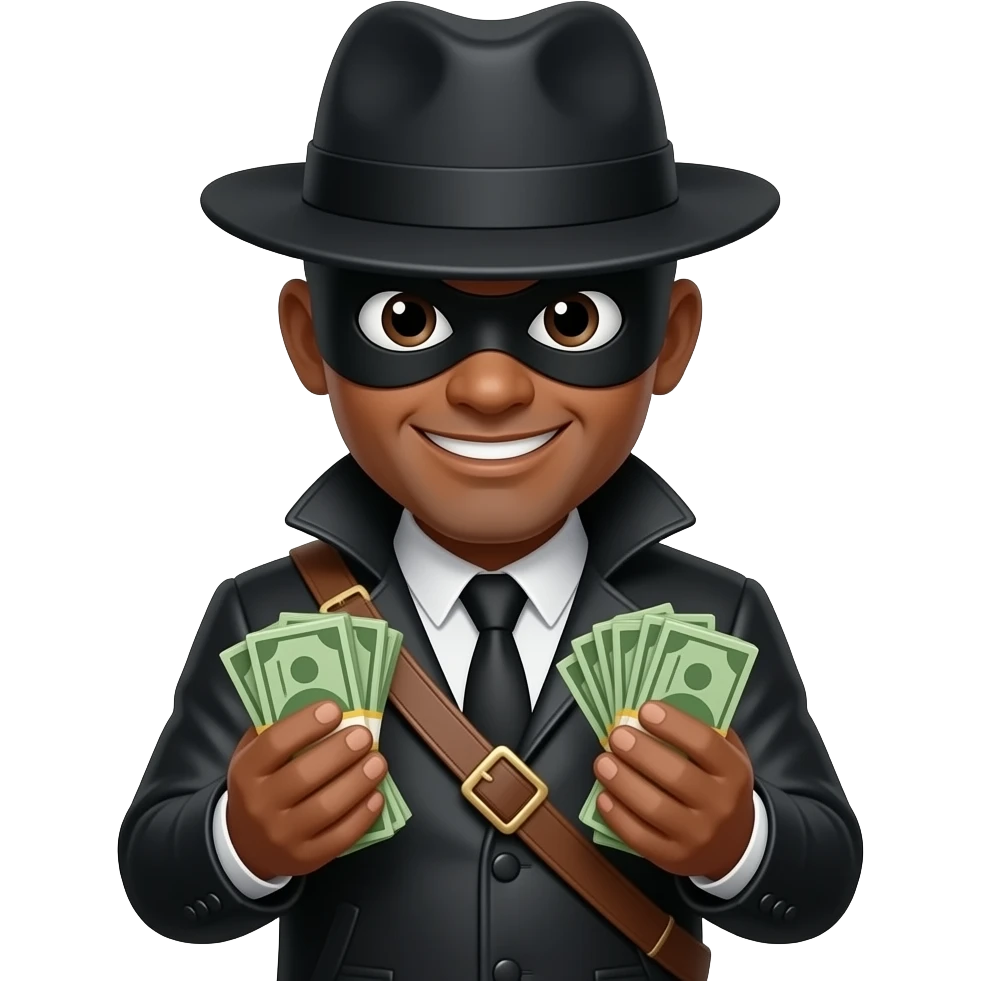 bandido moreno con dinero emoji