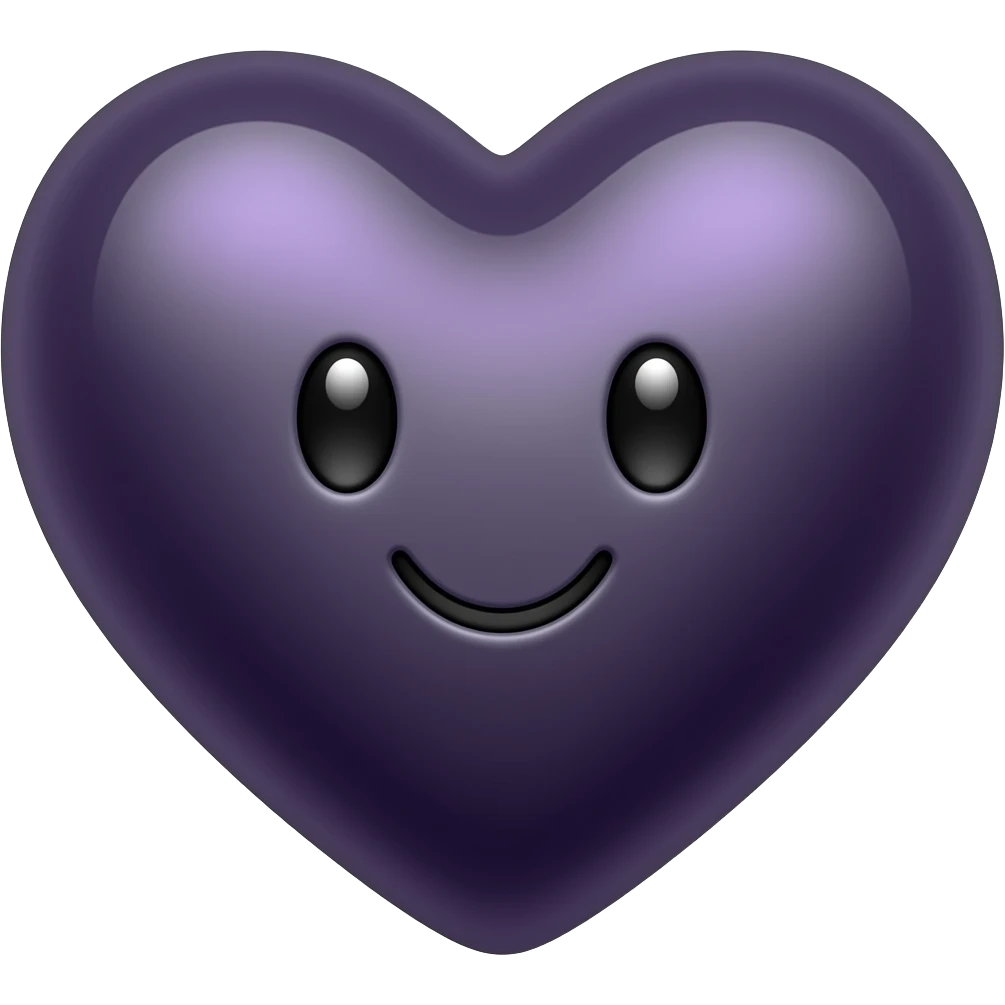 💜🖤 combine these two emojis to something very cutesy emoji