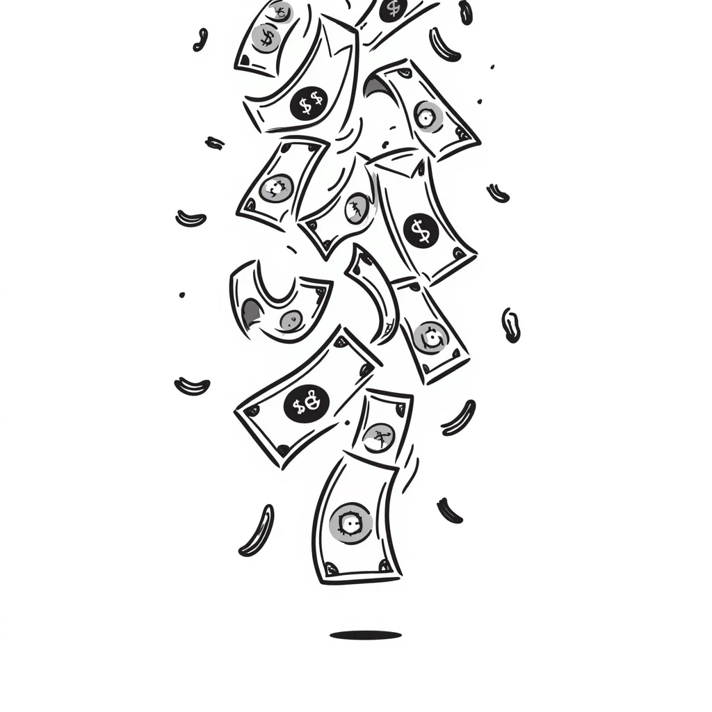 money falling emoji