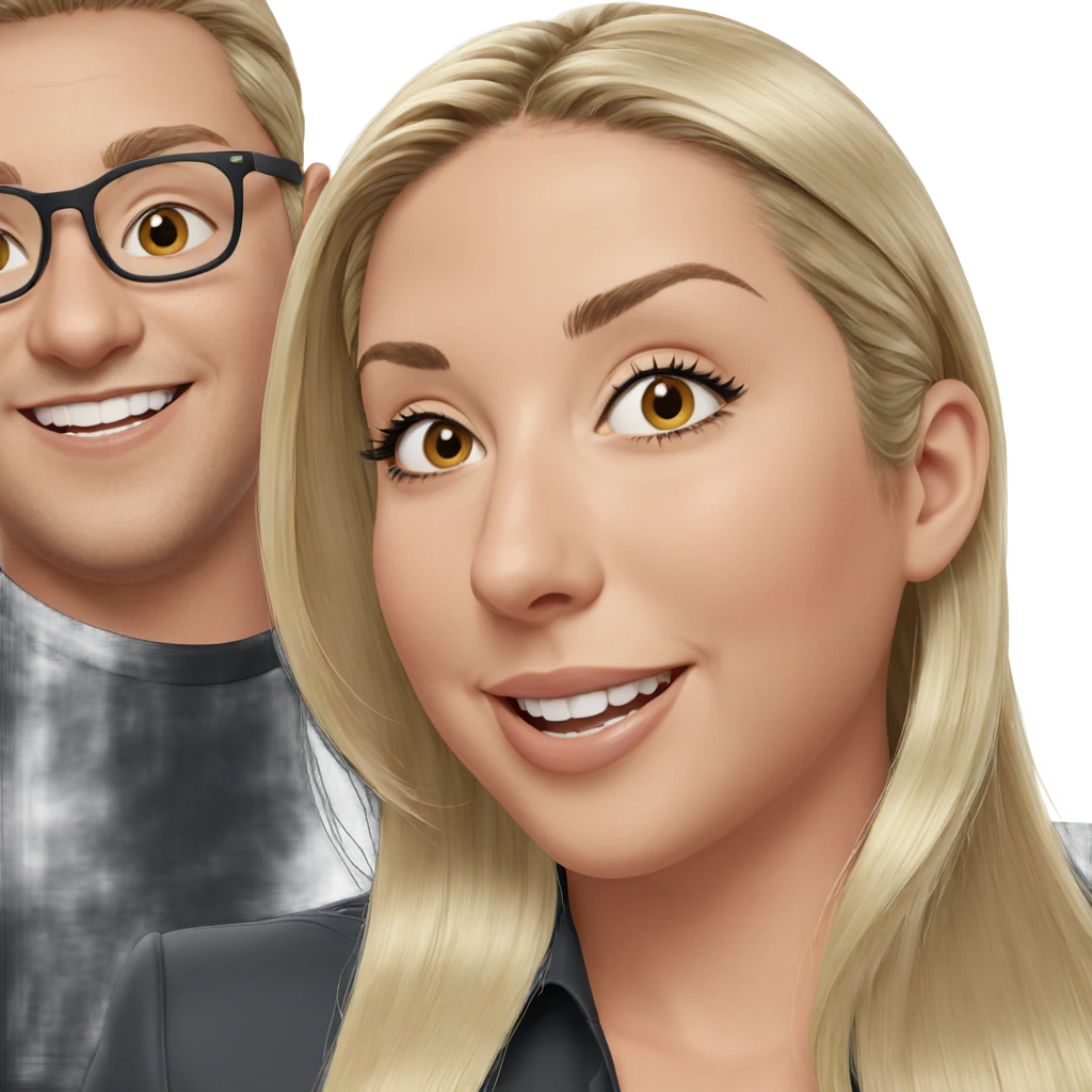 smiling girl with blonde hair emoji