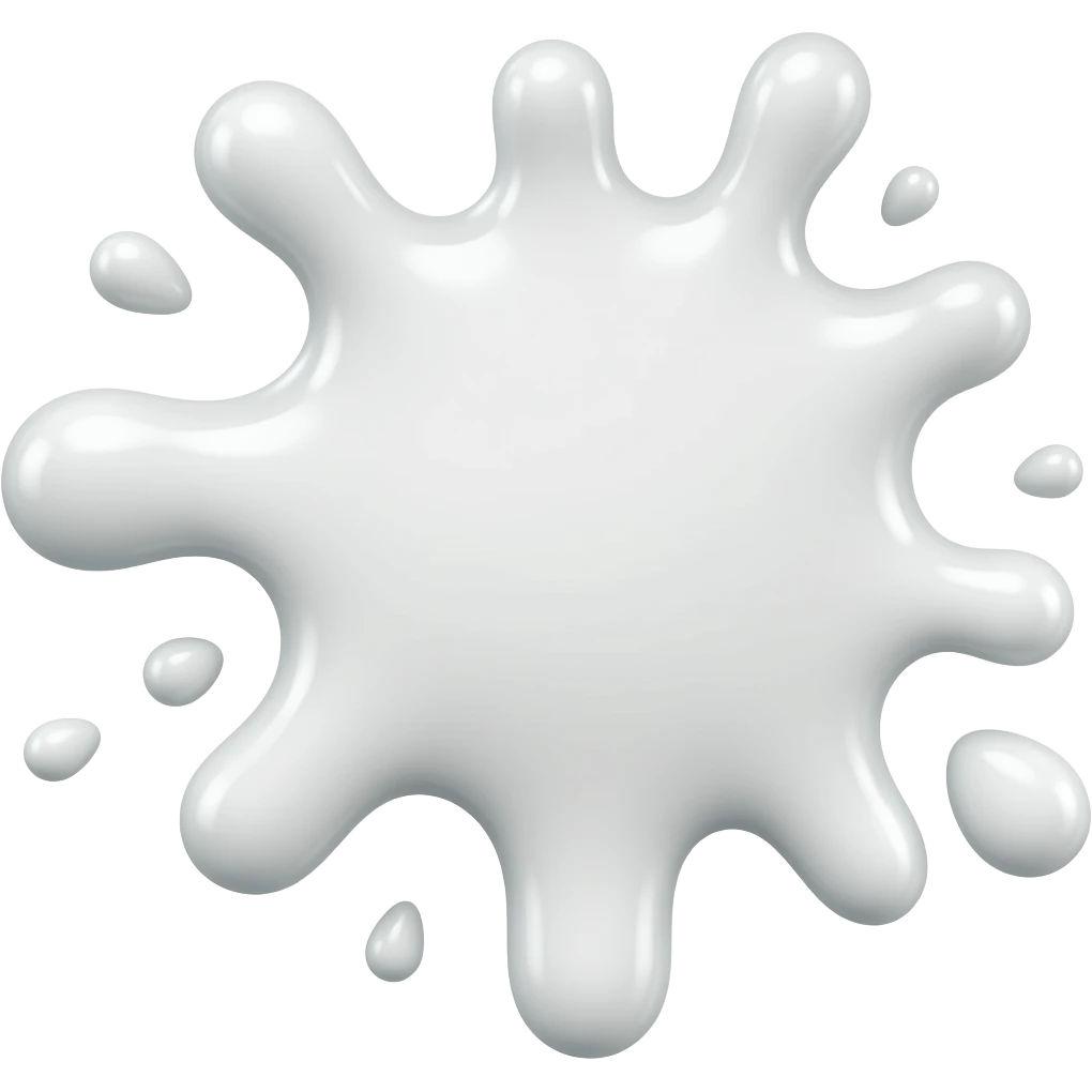 white puddle of goo splatter messy uneven and thick emoji