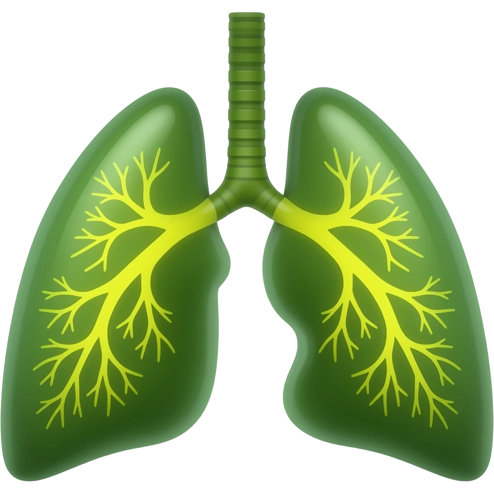 PNEUMONIA COM PULMAO ROSINHA E COM FOCO AMARELO emoji