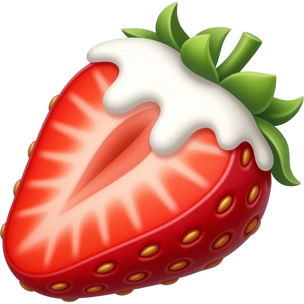 Fresas con crema emoji