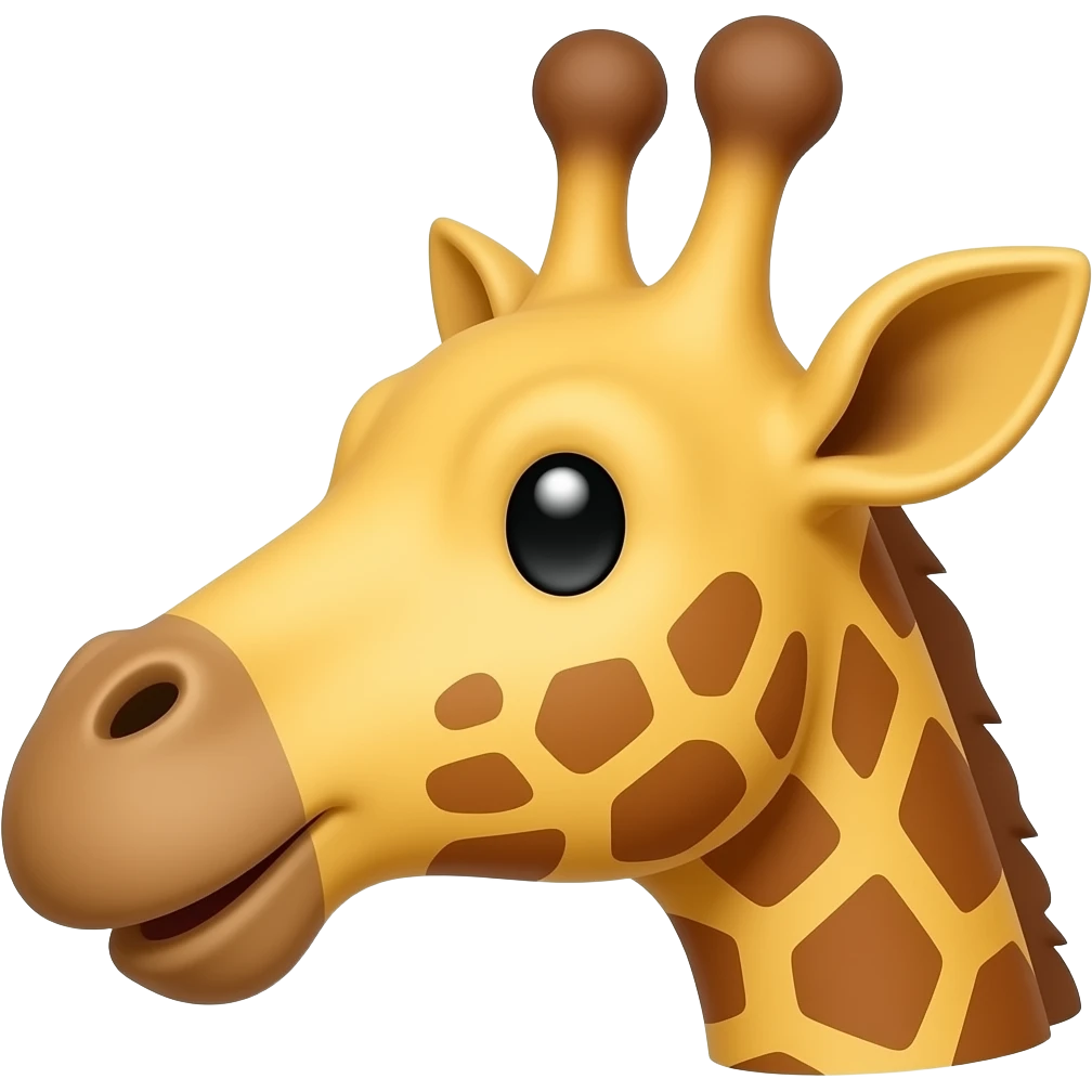 Einfacher Giraffenkopf mit daumenhoch emoji