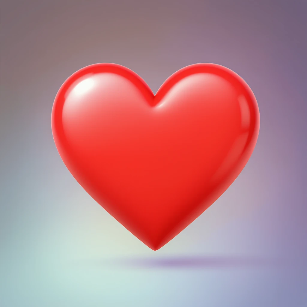 food heart emoji, shiny, with a gradient effect, no background emoji