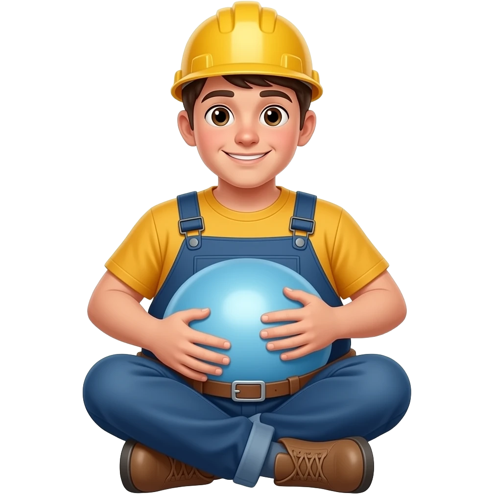 Zrób chłopak 16 latek bardzo bardzo bardzo super ogromnym brzuchem jak bardzo ogromny balon i w pracy budowniczy i głaszcze jedną ręką swój brzuch i siedzi emoji