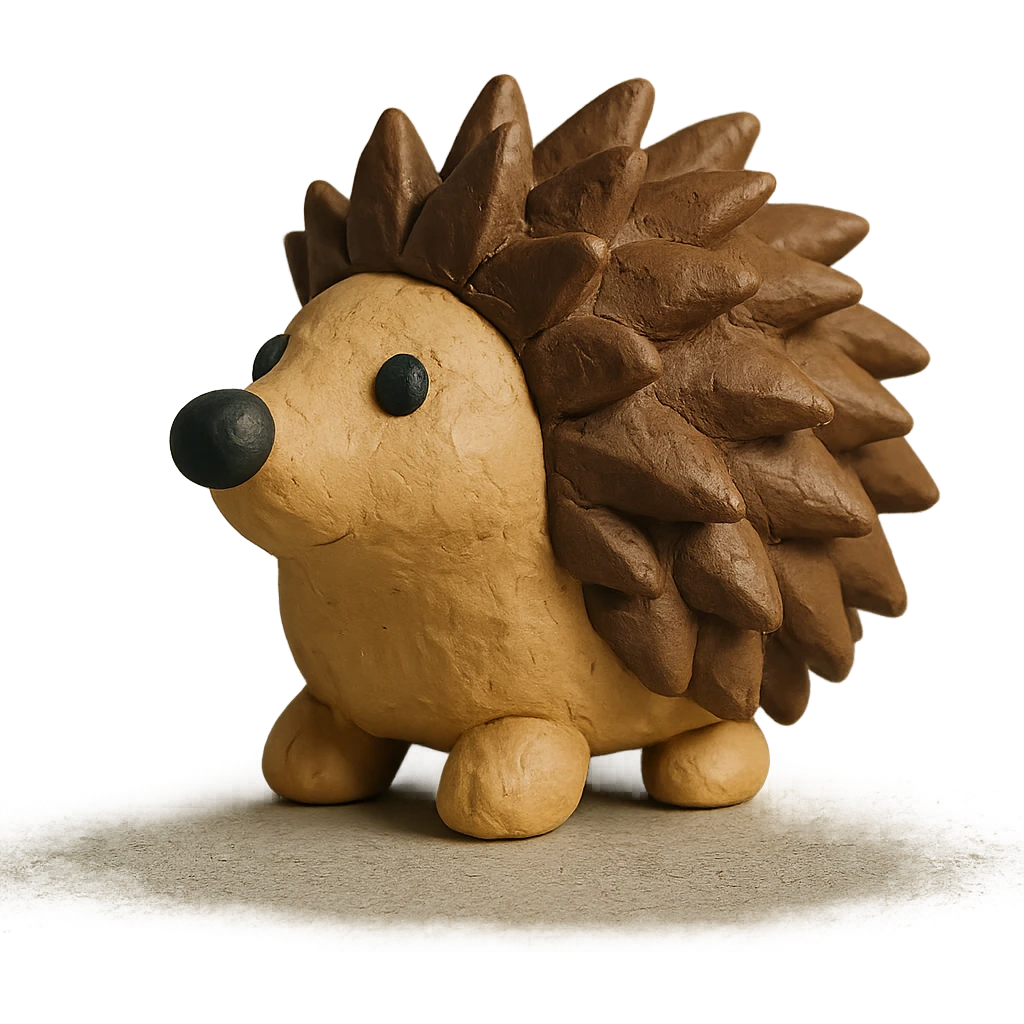 claymation style hedgehog emoji