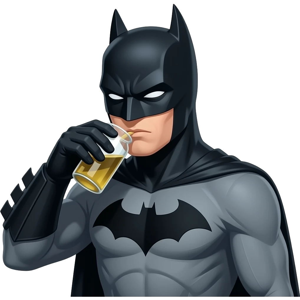 batman qui boit une antidote emoji