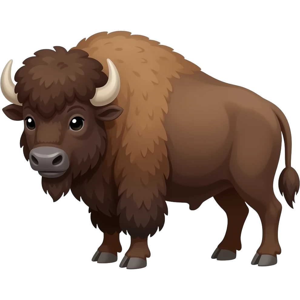 Cartoon bison emoji
