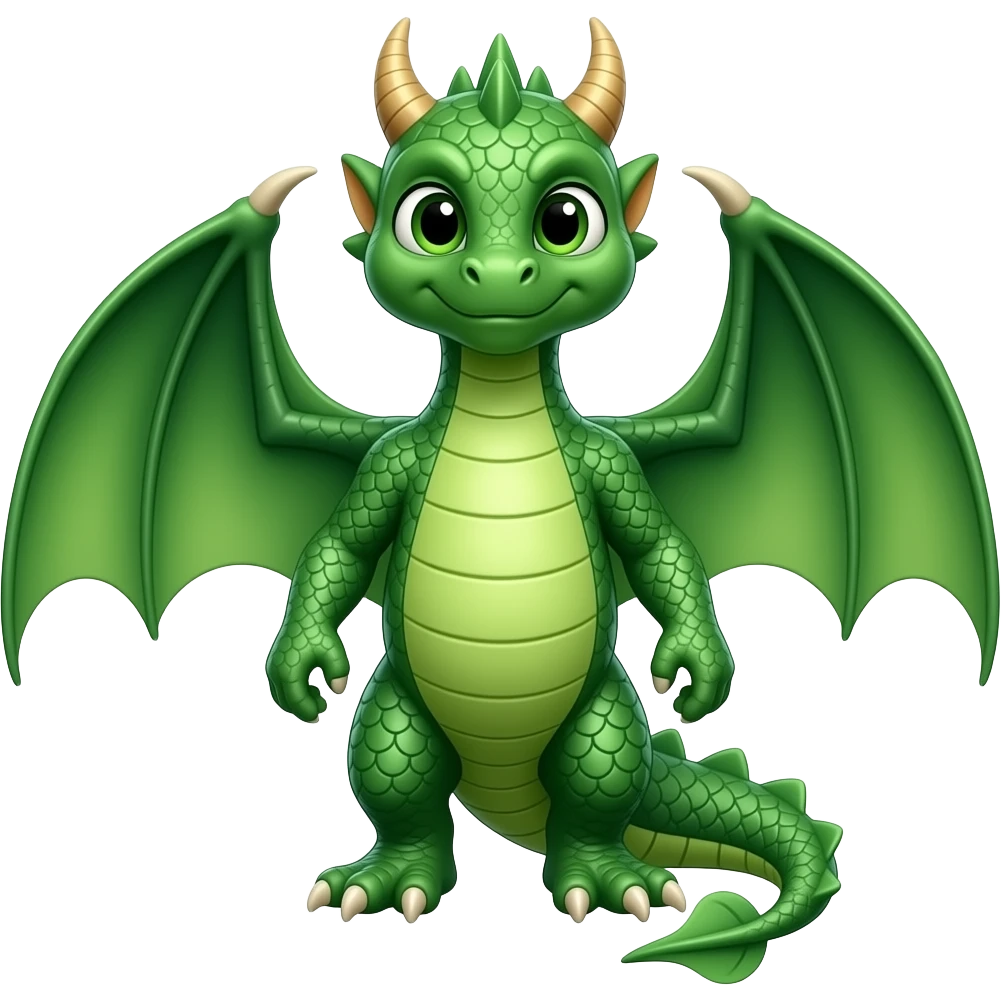 green anthro dragon fullbody emoji