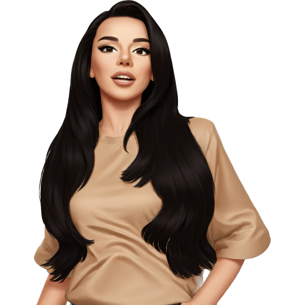 realistic portrait of girl emoji
