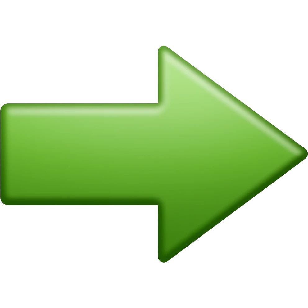 De flechas   Color verde emoji