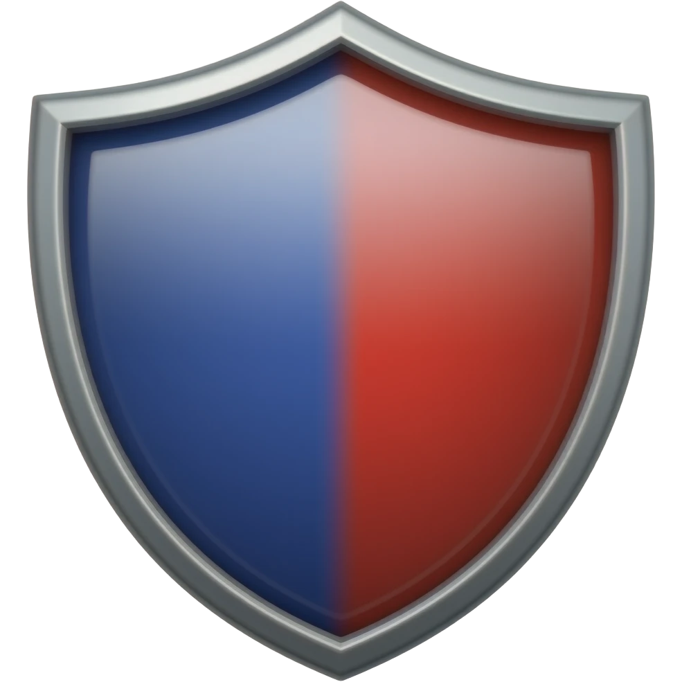 dark blue and red gradient shield emoji