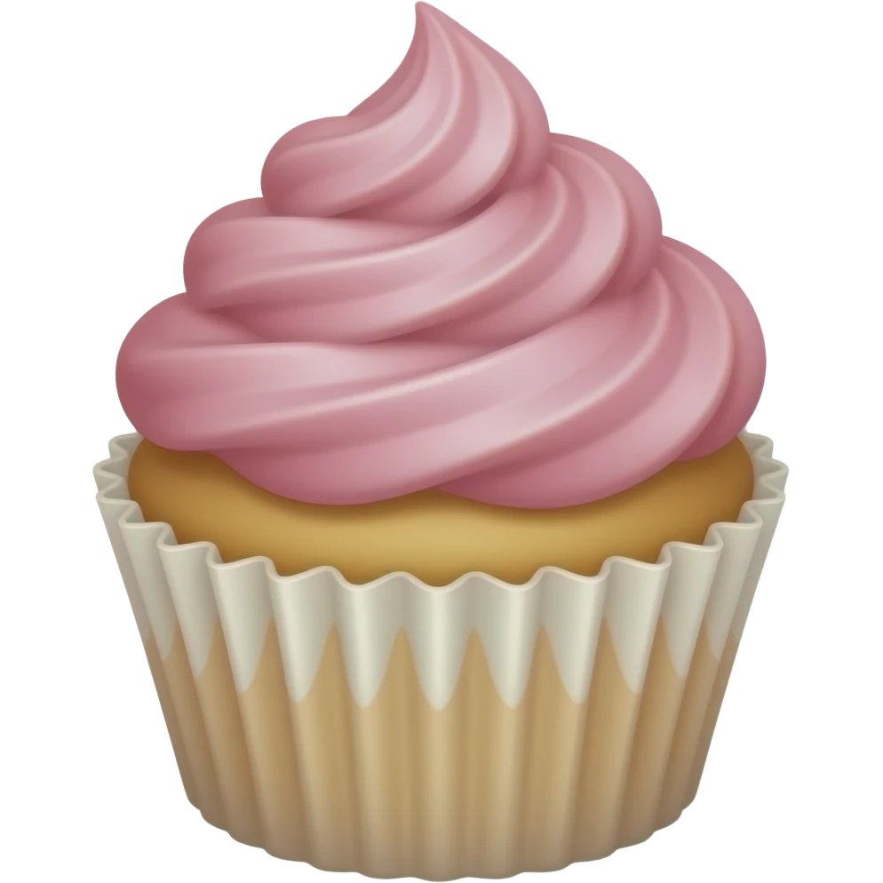 Cupcake with pink icing emoji