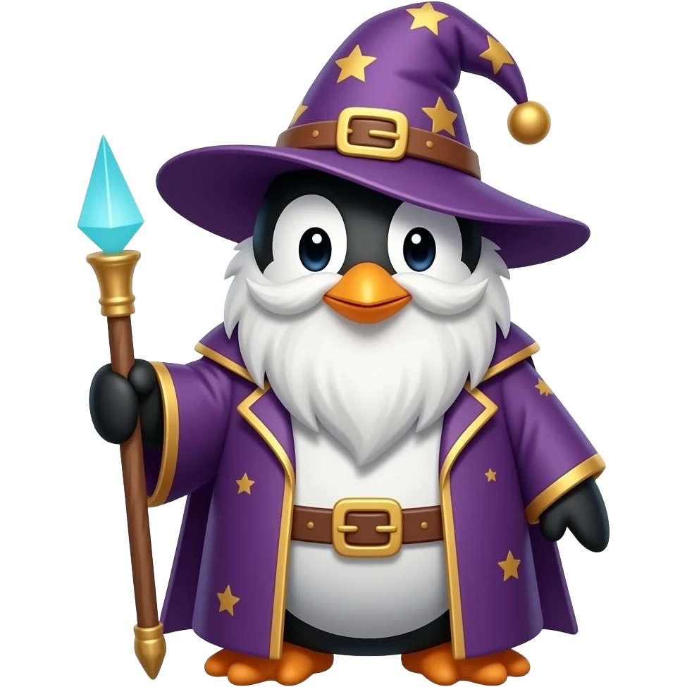 Penguin Wizard emoji