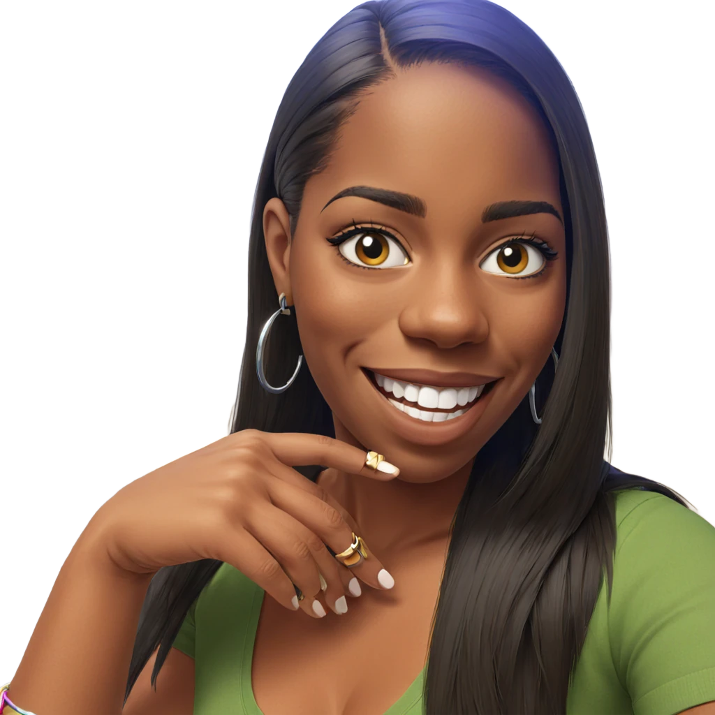 smiling girl with hoop earrings emoji