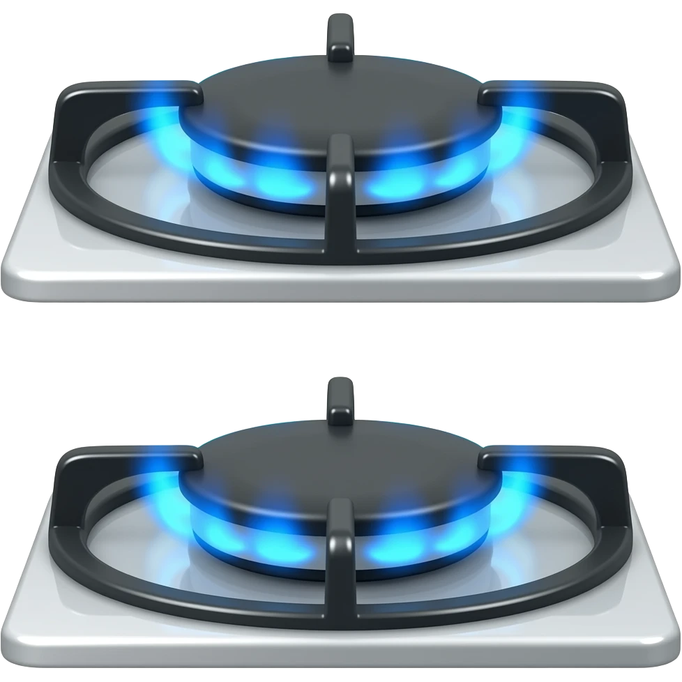stove gas burner and electric burner emoji