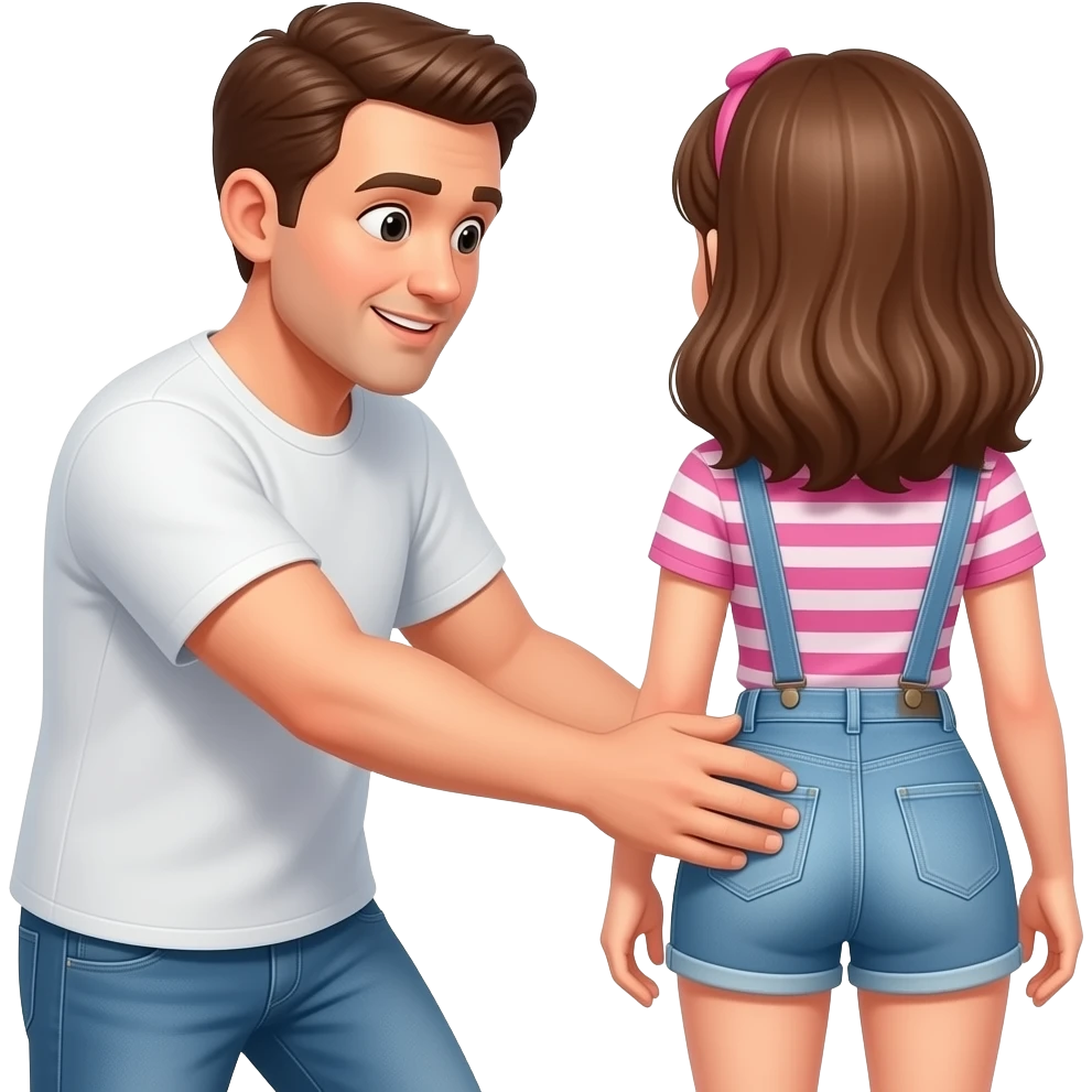 a man smacking a girls butt emoji