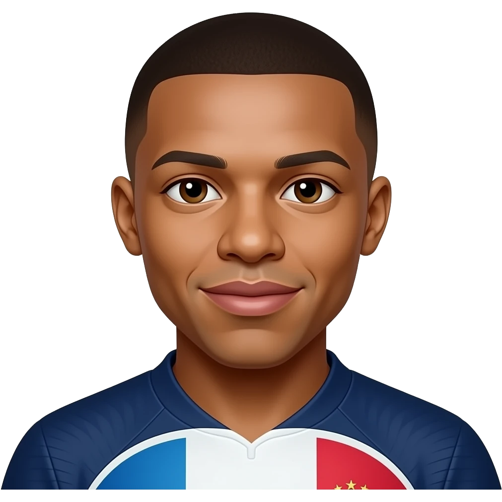 Realistic Mbappe in france emoji