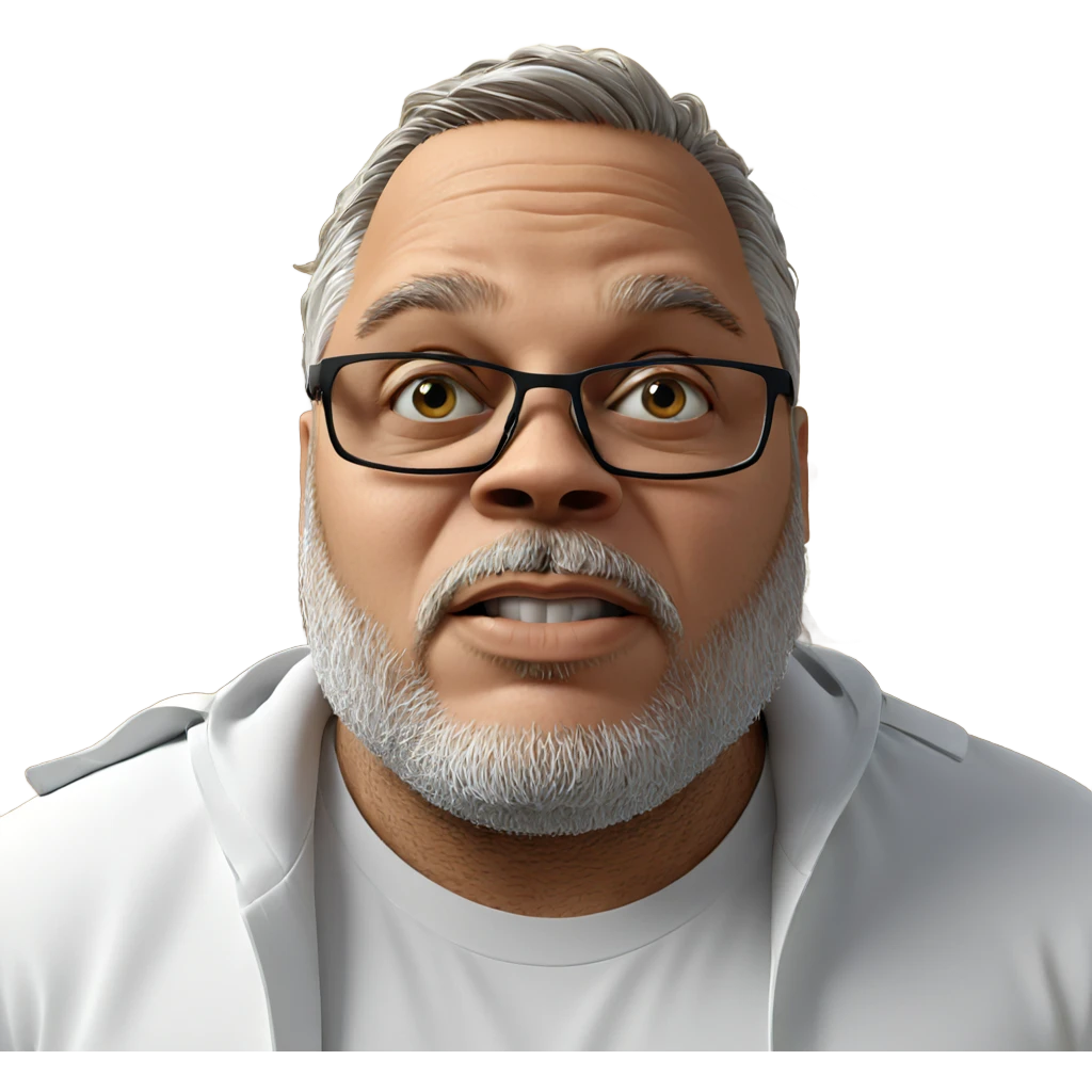 bearded boy in white shirt emoji