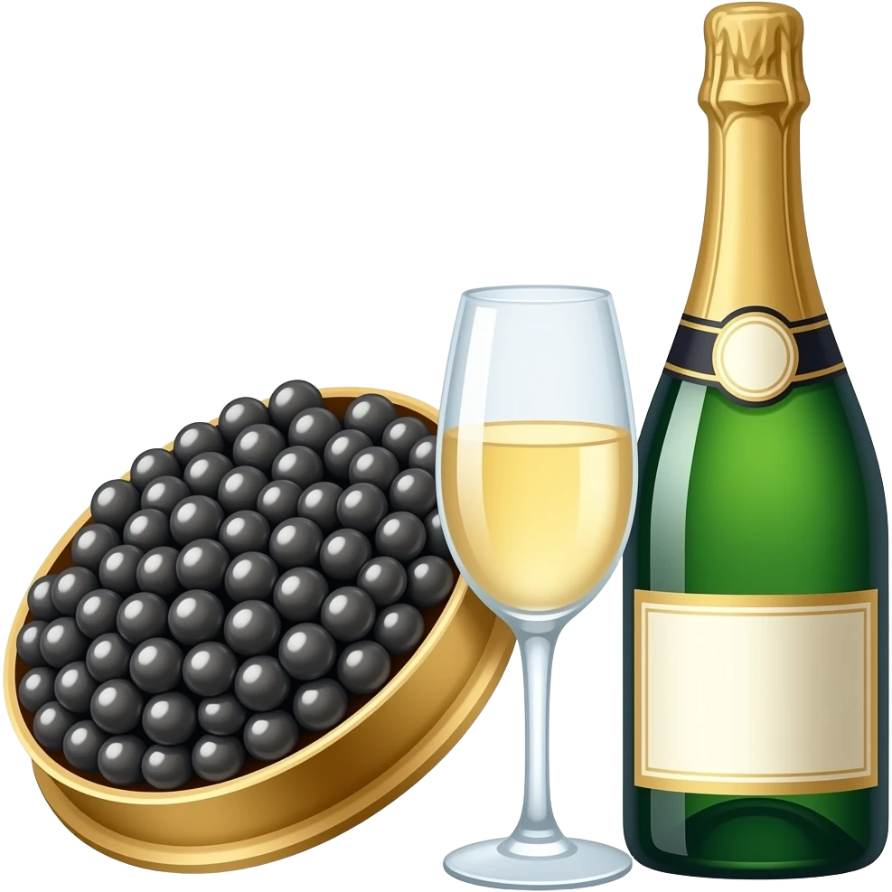 Caviar and champagne emoji