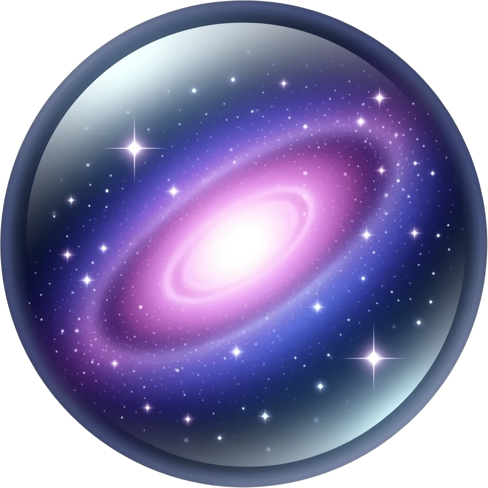 Sparkly Nebula galaxy crystal orb emoji