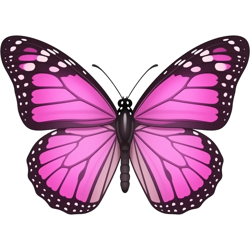 Pink butterfly emoji