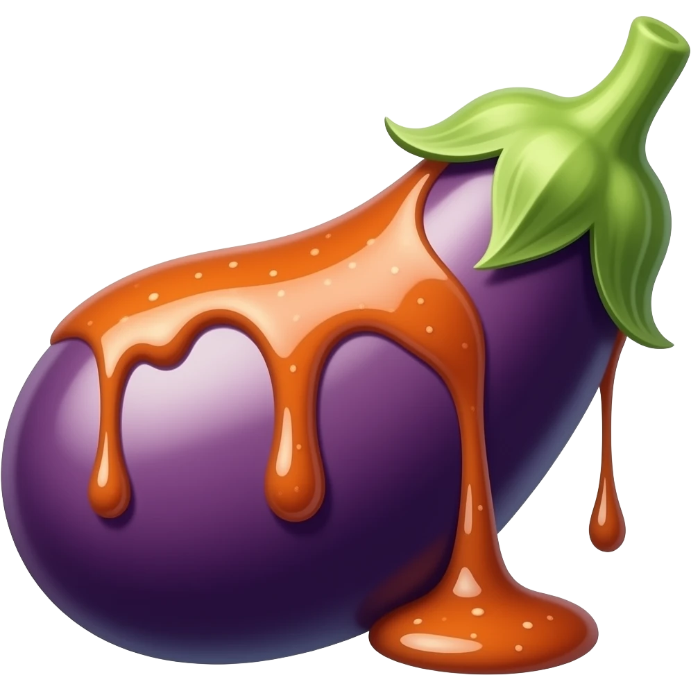 Egg plant drip emoji